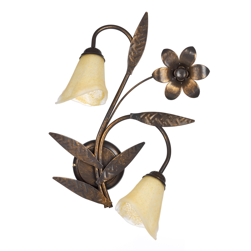 ONLI - Sienas lampa ALGA 2xE14/6W/230V bronza
