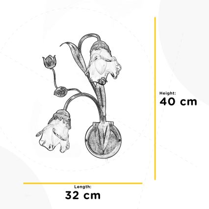 ONLI - Sienas lampa ARIANNA 2xE14/6W/230V