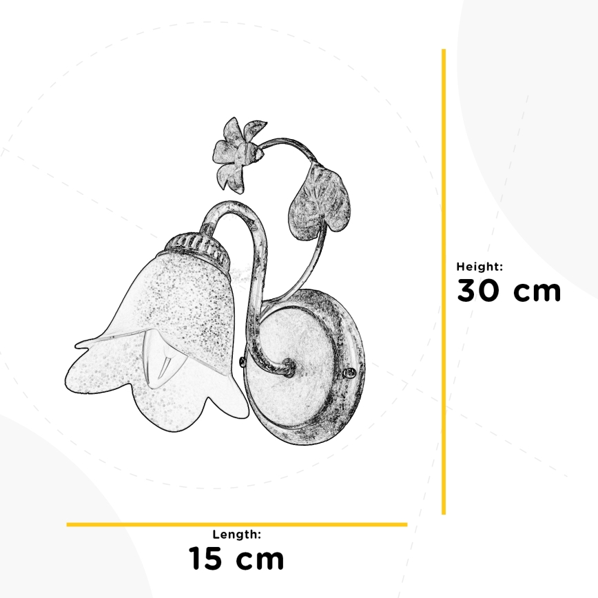 ONLI - Sienas lampa BOTTON DORO 1xE14/6W/230V