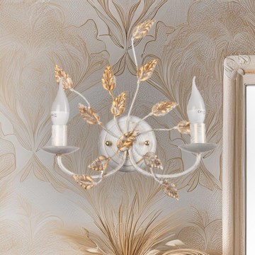 ONLI - Sienas lampa COLLANA 1xE14/6W/230V balta/zelta