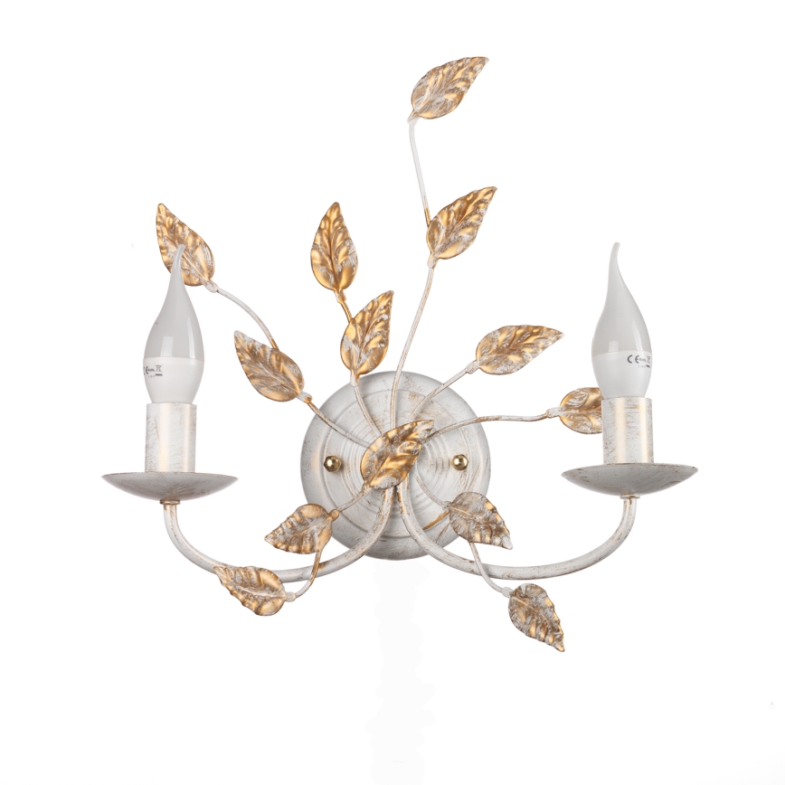 ONLI - Sienas lampa COLLANA 1xE14/6W/230V balta/zelta