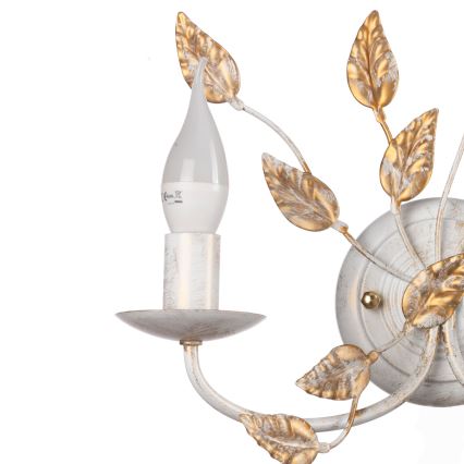 ONLI - Sienas lampa COLLANA 1xE14/6W/230V balta/zelta