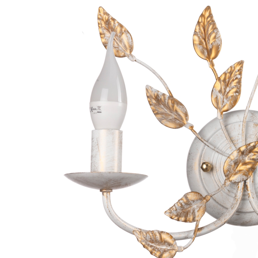 ONLI - Sienas lampa COLLANA 1xE14/6W/230V balta/zelta