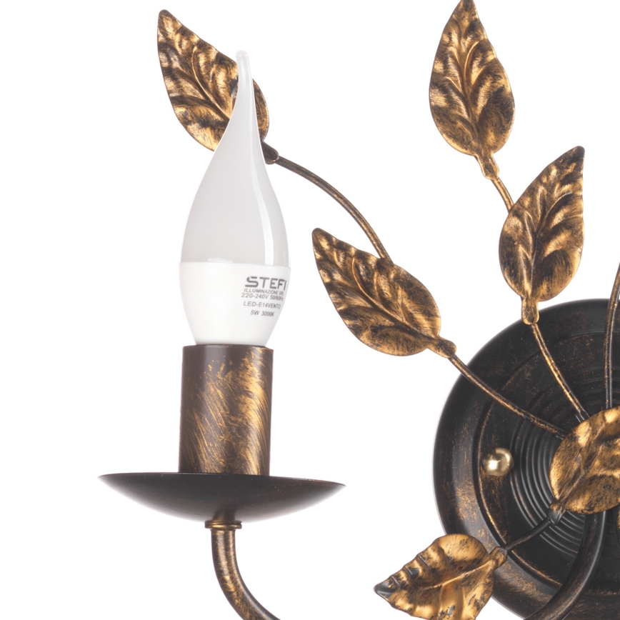 ONLI - Sienas lampa COLLANA 1xE14/6W/230V bronza/zelta