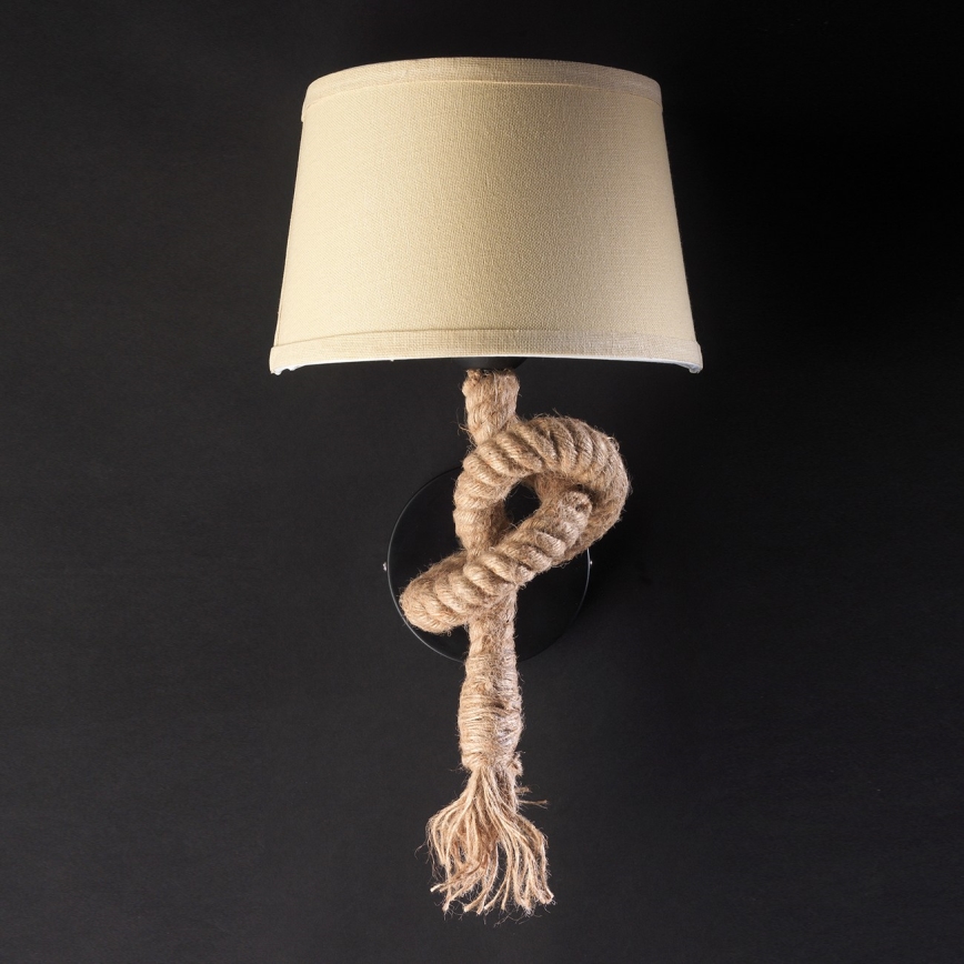 ONLI - Sienas lampa CORDA 1xE27/22W/230V bēša