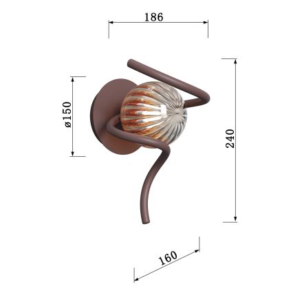 ONLI - Sienas lampa FRIDA 1xG9/10W/230V varš