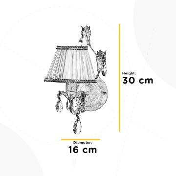ONLI - Sienas lampa KAREN 1xE14/6W/230V krēmkrāsa