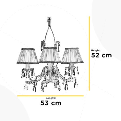 ONLI - Sienas lampa KAREN 3xE14/6W/230V bronza