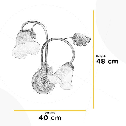 ONLI - Sienas lampa MARILENA 2xE14/6W/230V