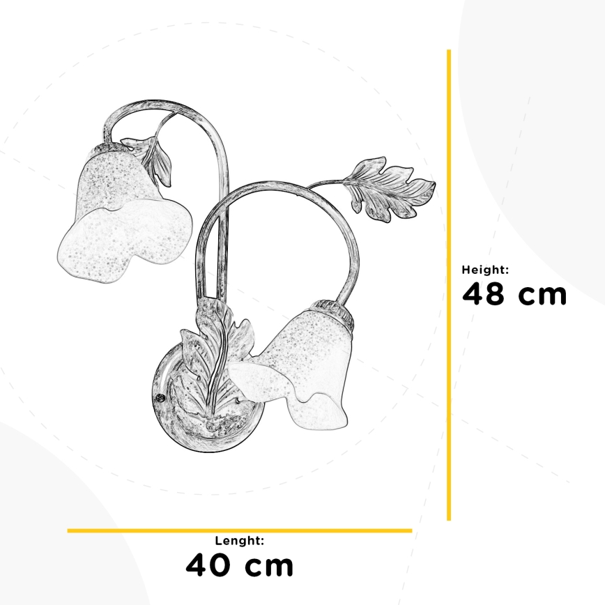 ONLI - Sienas lampa MARILENA 2xE14/6W/230V