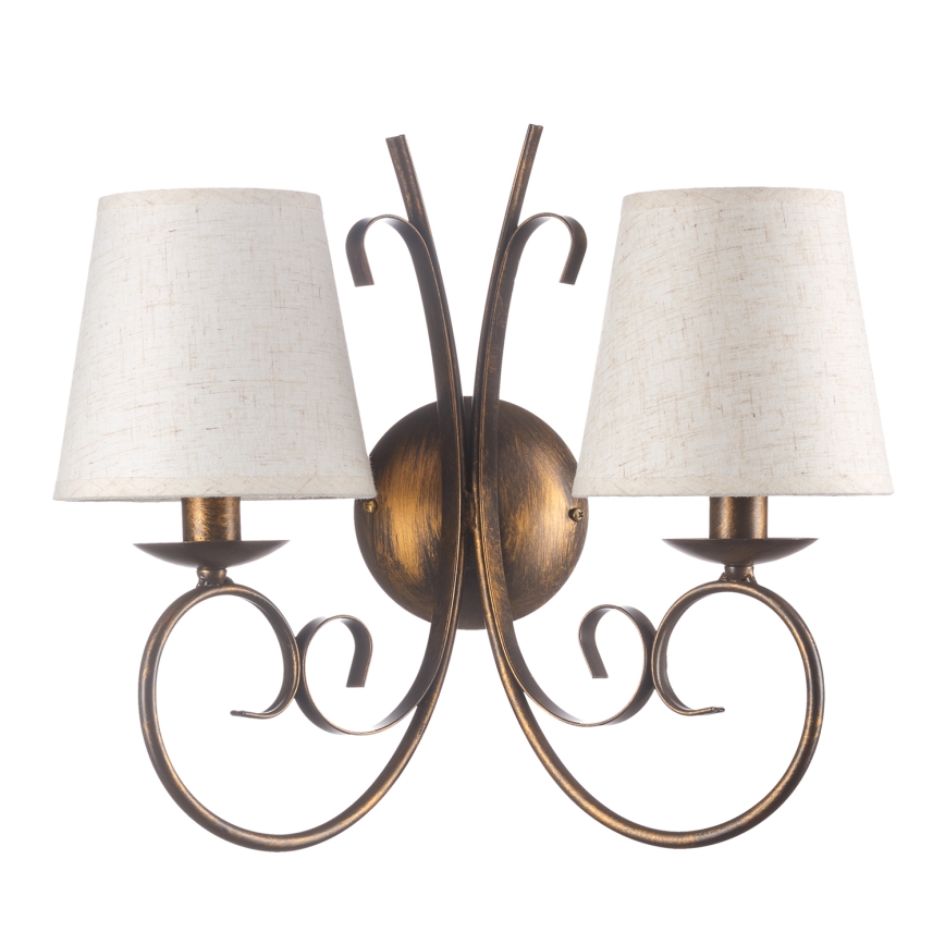 ONLI - Sienas lampa POMPEI 2xE14/6W/230V bronza