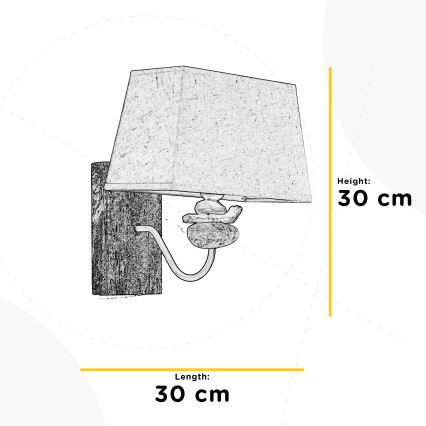 ONLI - Sienas lampa SEREGON 1xE27/22W/230V