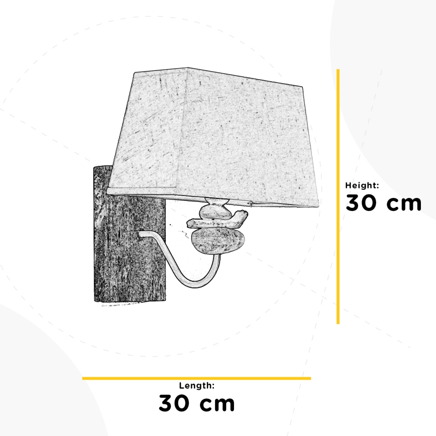 ONLI - Sienas lampa SEREGON 1xE27/22W/230V