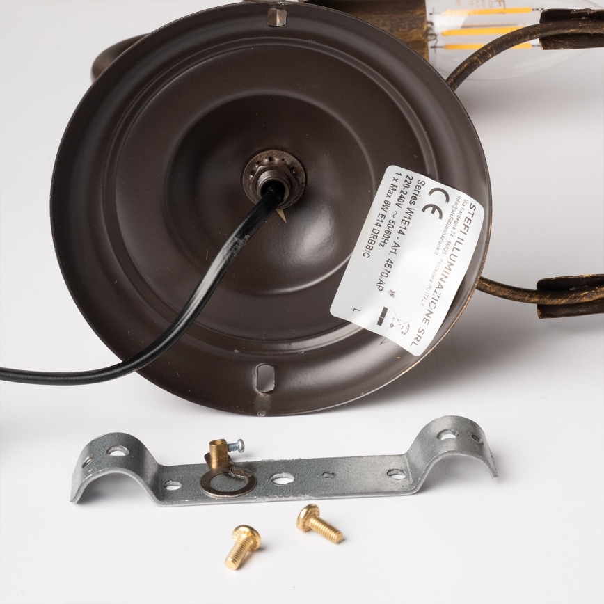 ONLI - Sienas lampa TERESA 1xE14/6W/230V bronza