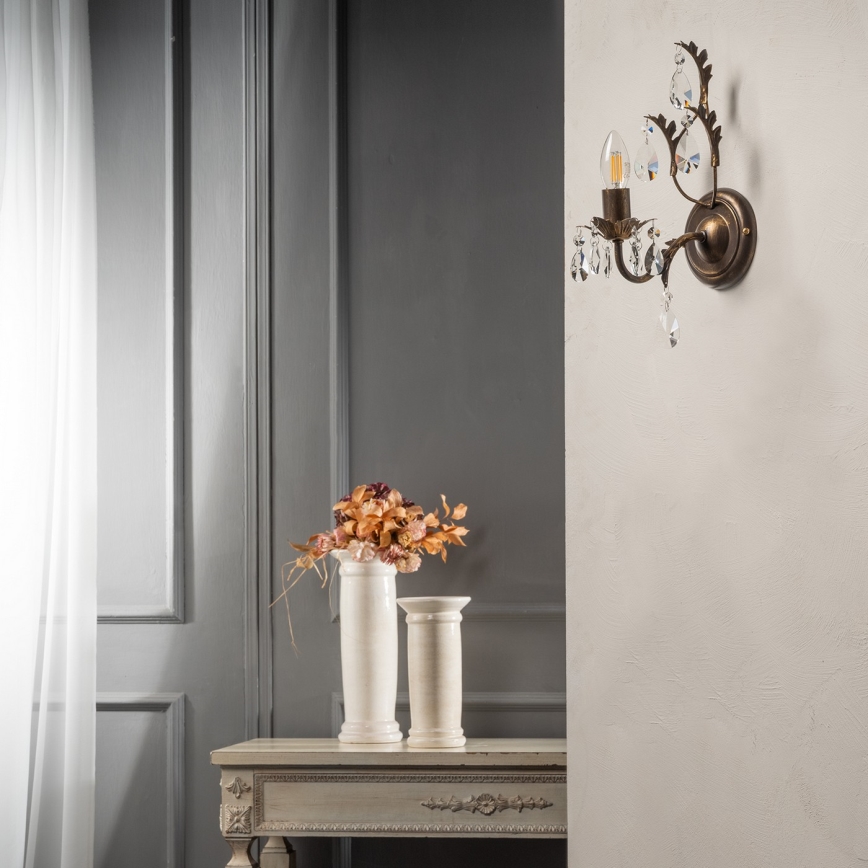 ONLI - Sienas lampa TERESA 1xE14/6W/230V bronza