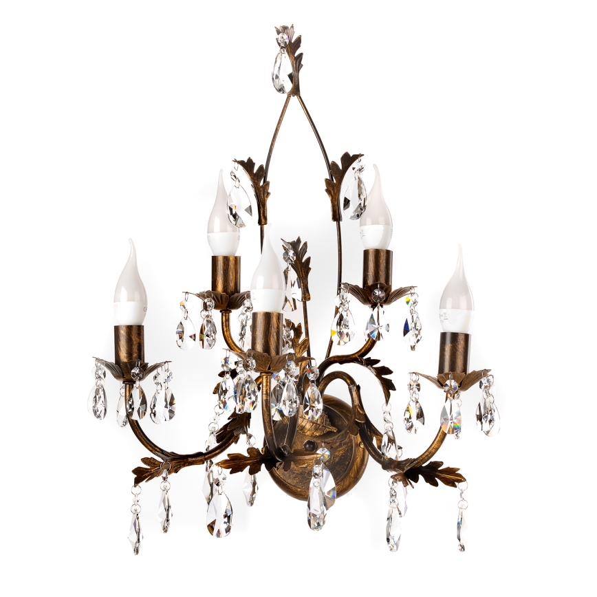 ONLI - Sienas lampa TERESA 5xE14/6W/230V bronza