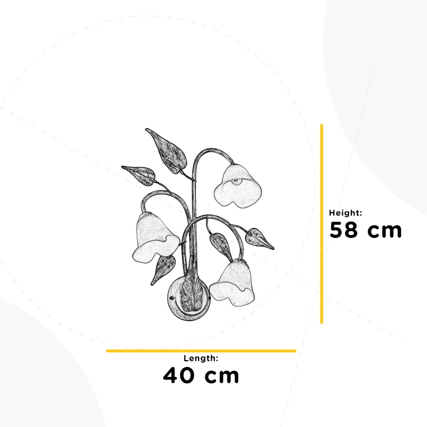 ONLI - Sienas lampa VANDA 3xE14/6W/230V