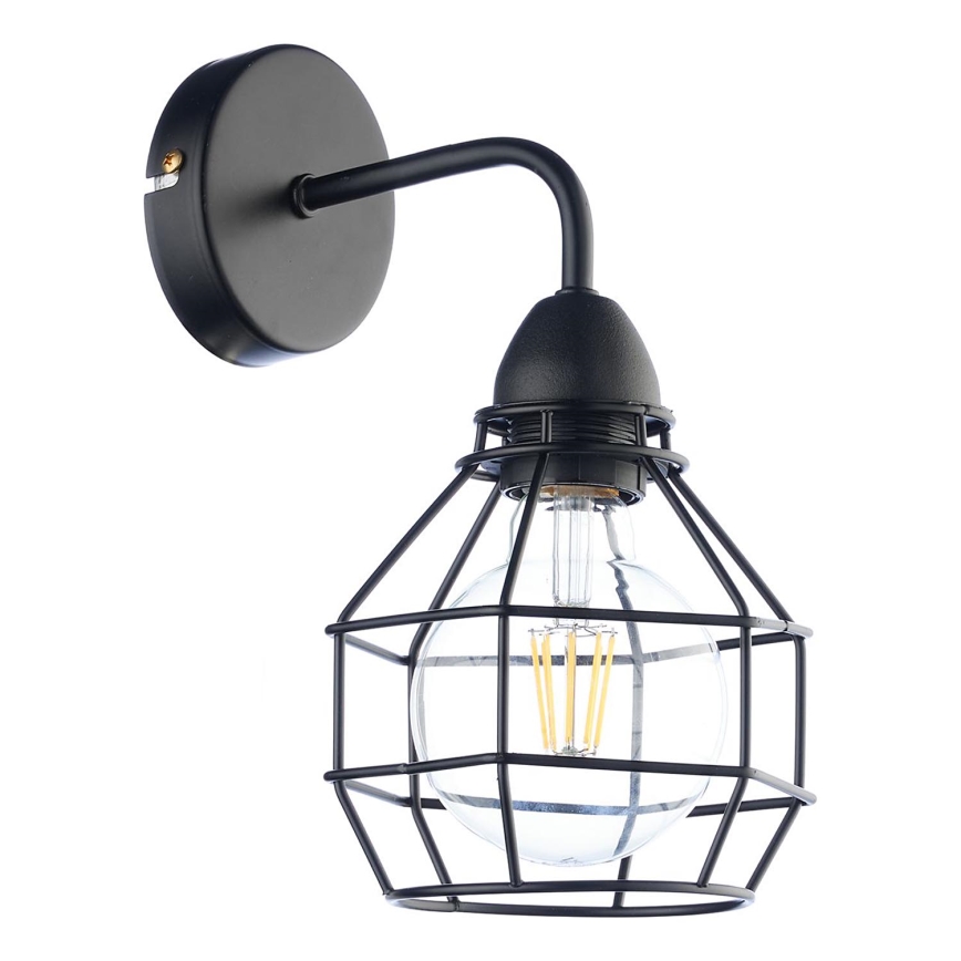 ONLI - Sienas lampa ZIRNEKLIS 1xE27/15W/230V melna