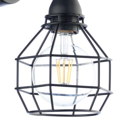 ONLI - Sienas lampa ZIRNEKLIS 1xE27/15W/230V melna