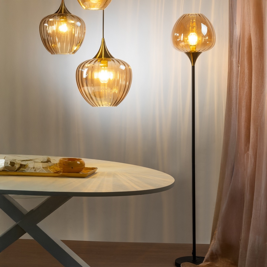 ONLI - Stāvlampa ELIDE 1xE27/15W/230V melna/vara krāsā