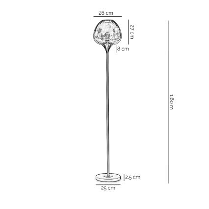 ONLI - Stāvlampa ELIDE 1xE27/15W/230V melna/vara krāsā