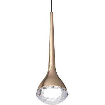 Open Design OR80315 - LED lustra uz troses CRIMA LED/7W/230V rožu zelts