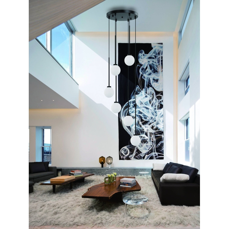 Open Design OR80636 - pakaramā lustra OTA 6xG9/8W/230V melna