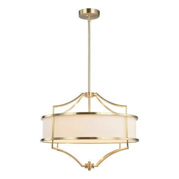 Open Design OR80933 - Lustra uz kāta STESSO 4xE27/15W/230V Ø 55 cm misiņš/balts