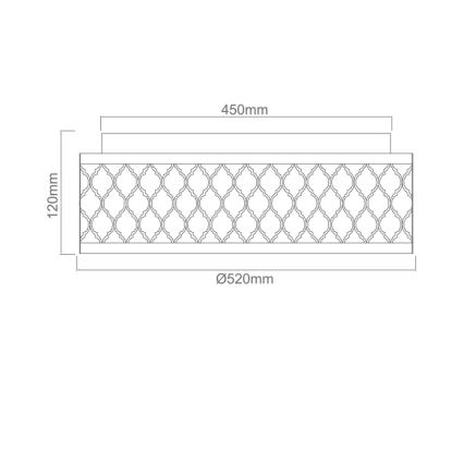 Open Design OR81008 - Griestu gaismeklis CAVALLI 3xE27/15W/230V Ø 52 cm spīdīgs hroms