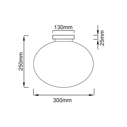 Open Design OR81152 - Griestu gaismeklis PALLA 1xE27/12W/230V Ø 30 cm spīdīgs hroms