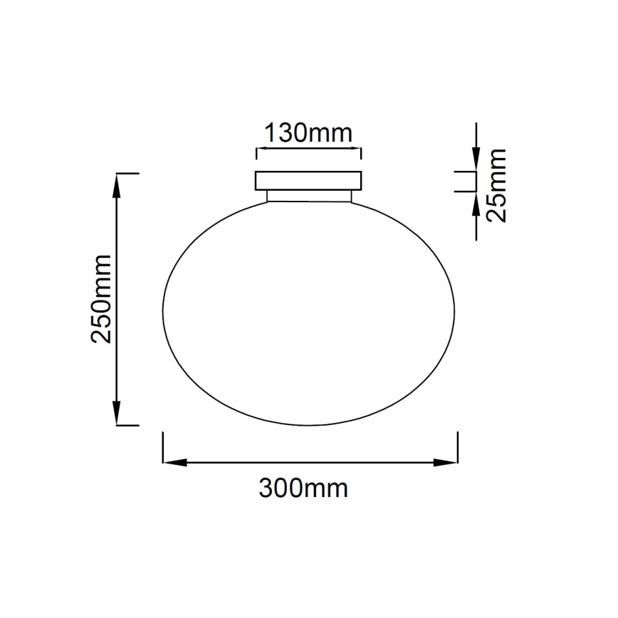 Open Design OR81152 - Griestu gaismeklis PALLA 1xE27/12W/230V Ø 30 cm spīdīgs hroms