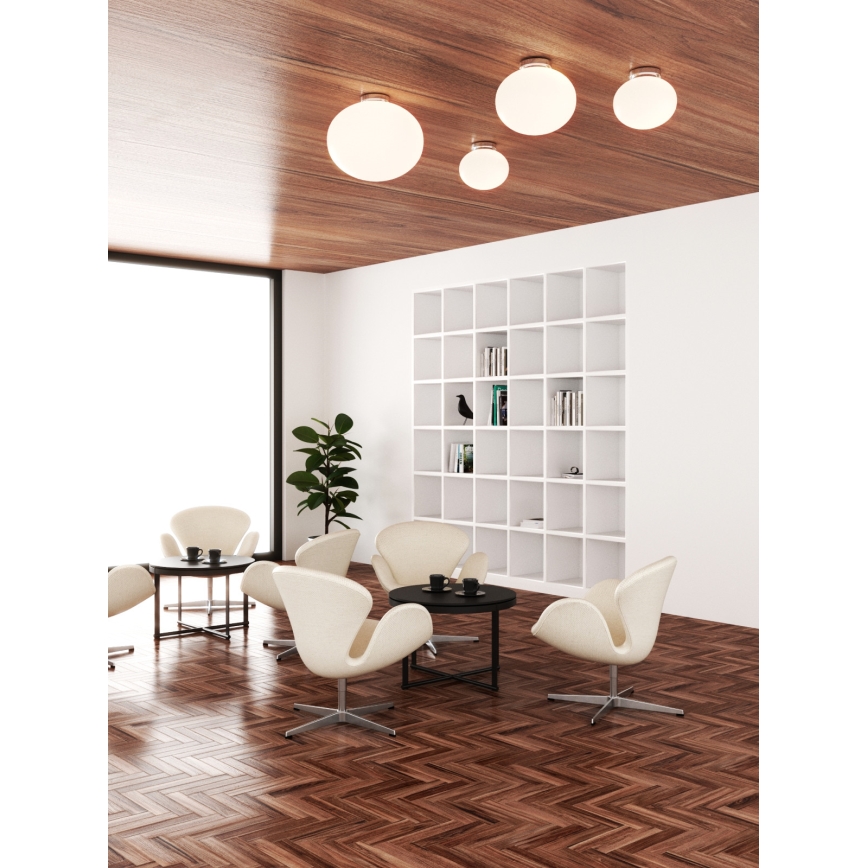 Open Design OR81169 - Griestu gaismeklis PALLA, 1xE27/12W/230V, Ø 40 cm, spīdīga hroma apdare