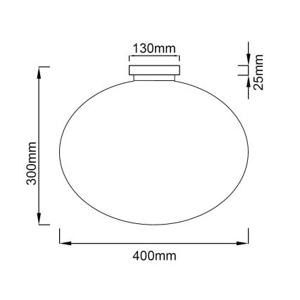 Open Design OR81169 - Griestu gaismeklis PALLA, 1xE27/12W/230V, Ø 40 cm, spīdīga hroma apdare