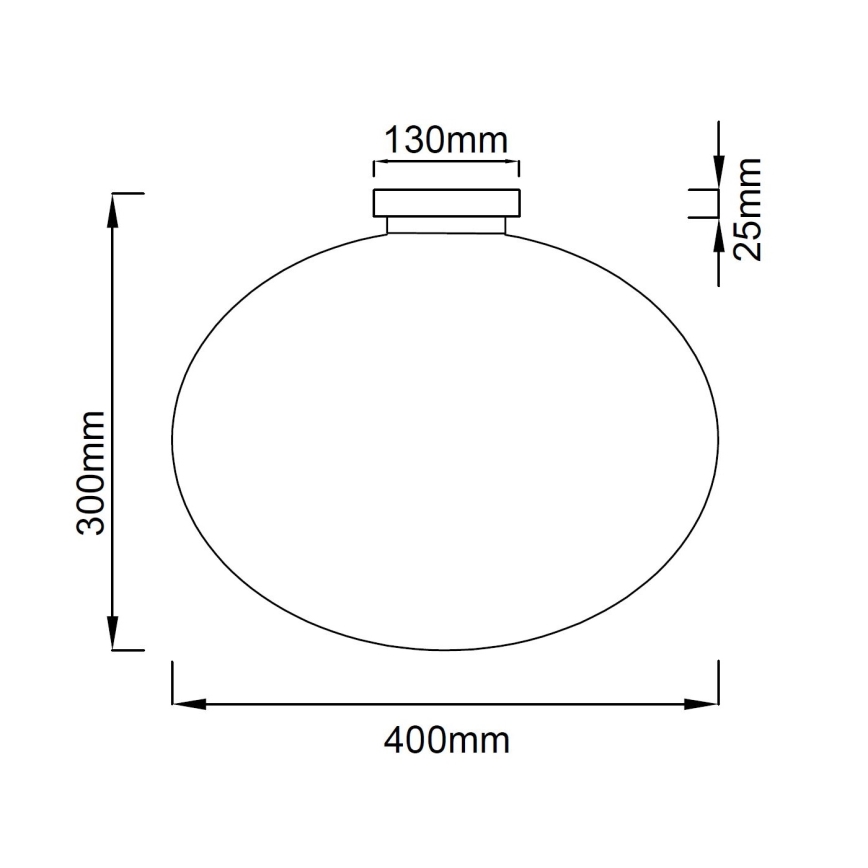 Open Design OR81169 - Griestu gaismeklis PALLA, 1xE27/12W/230V, Ø 40 cm, spīdīga hroma apdare