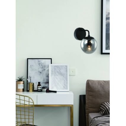 Open Design OR81411 - Sienas lampa BAO 1xE27/8W/230V melna/dūmakaina pelēka