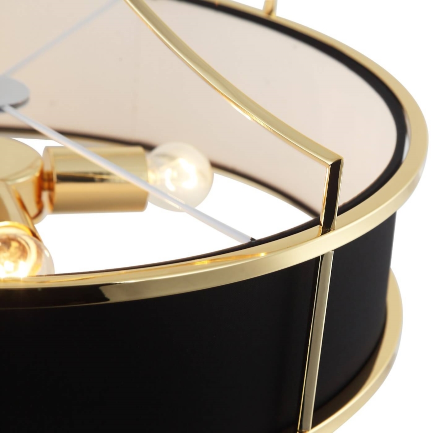 Open Design OR84146 - Griestu lampa ar kātu STANZA 4xE27/15W/230V Ø 55 cm zelta/melna