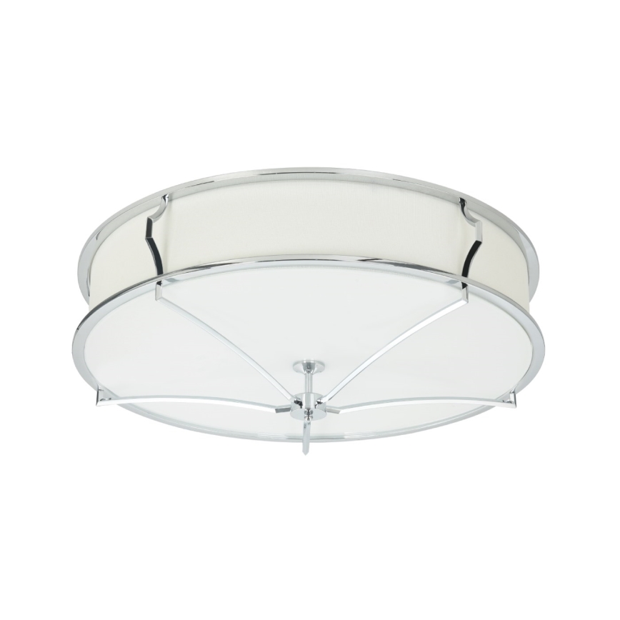 Open Design OR84412 - Griestu gaismeklis STESSO 4xE27/12W/230V Ø 65 cm spīdīgs hroms/balts