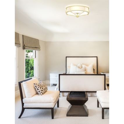 Open Design OR84443 - Griestu gaismeklis STESSO 6xE27/12W/230V Ø 85 cm misiņš/balts