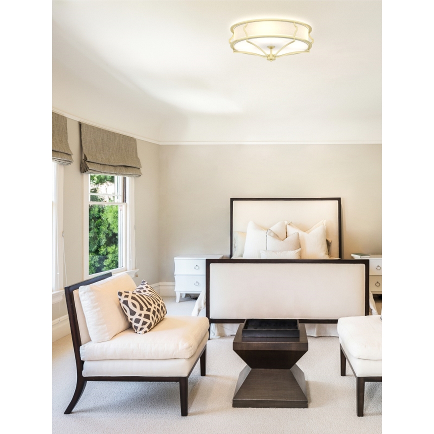 Open Design OR84443 - Griestu gaismeklis STESSO 6xE27/12W/230V Ø 85 cm misiņš/balts