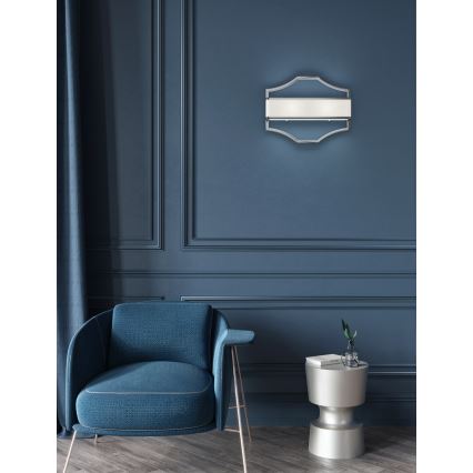 Open Design OR84504 - Sienas gaismeklis GERDO 2xE14/12W/230V spīdīgs hroms/balts