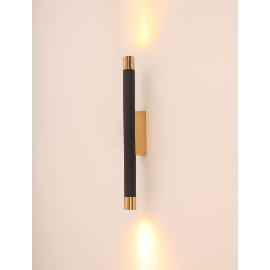 Open Design OR84573 - Sienas gaismeklis Q 2xG9/3,5W/230V melns/zelts