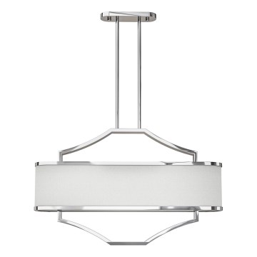 Open Design OR84849 - Griestu lampa ar stieni GERDO OVALE 6xE14/12W/230V spīdīgs hroms/balts