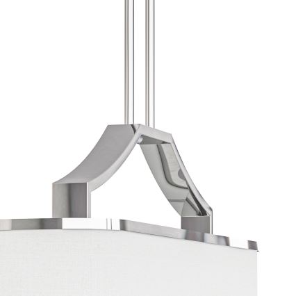 Open Design OR84849 - Griestu lampa ar stieni GERDO OVALE 6xE14/12W/230V spīdīgs hroms/balts