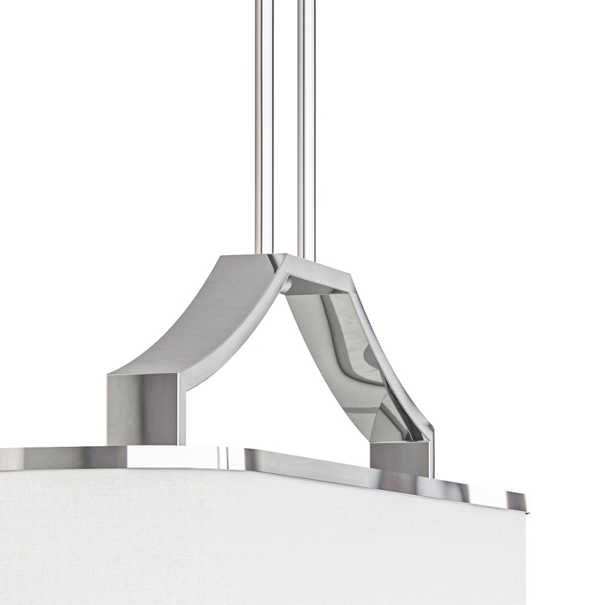 Open Design OR84849 - Griestu lampa ar stieni GERDO OVALE 6xE14/12W/230V spīdīgs hroms/balts