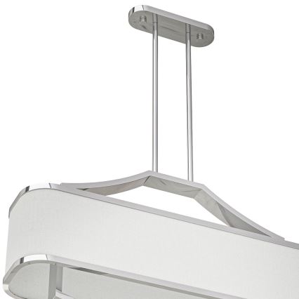 Open Design OR84849 - Griestu lampa ar stieni GERDO OVALE 6xE14/12W/230V spīdīgs hroms/balts