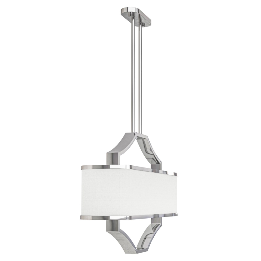 Open Design OR84849 - Griestu lampa ar stieni GERDO OVALE 6xE14/12W/230V spīdīgs hroms/balts