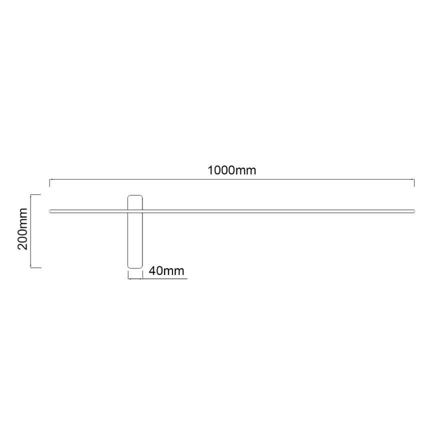 Open Design OR85051 - LED sienas gaismeklis BENE LED/10,5W/230V 100 cm melns
