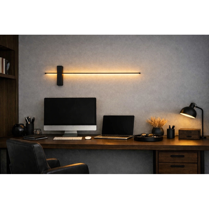Open Design OR85068 - LED sienas gaismeklis BENE LED/7W/230V 62 cm melns
