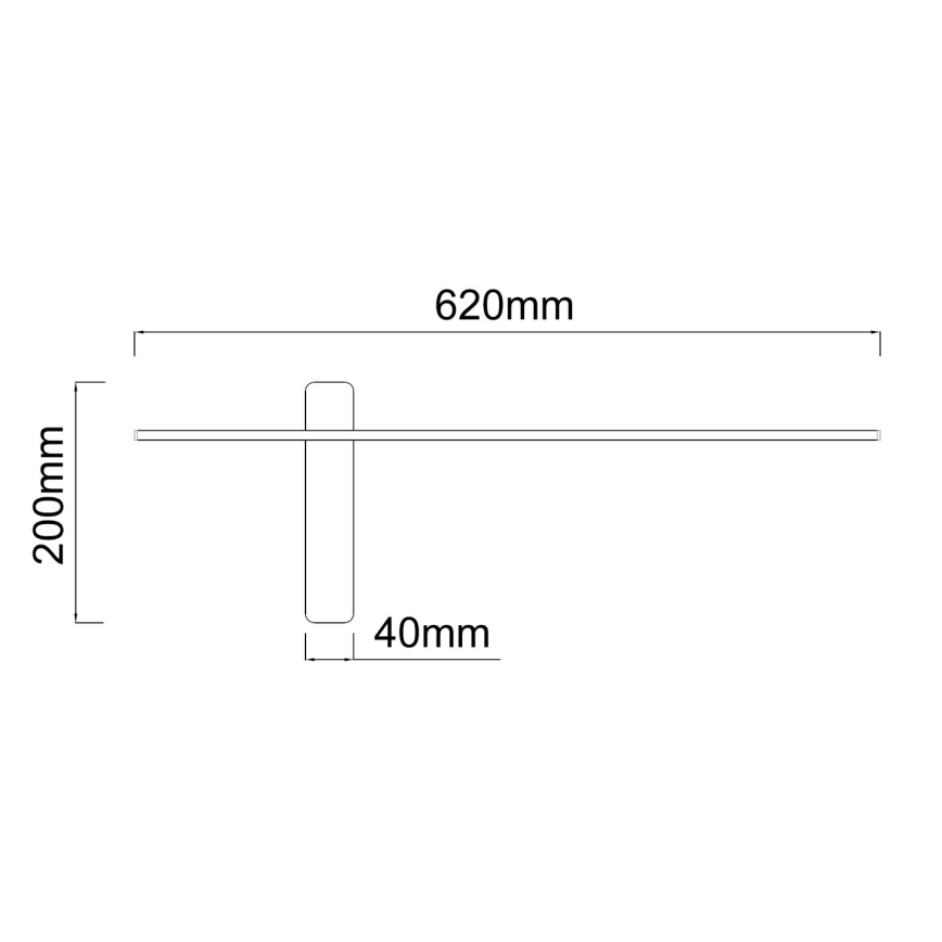 Open Design OR85082 - BENE LED sienas gaismeklis LED/7W/230V, 62 cm, zelta krāsā