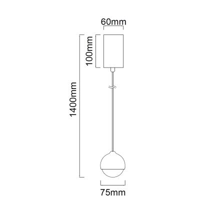 Open Design OR85099 - LED griestu lampa uz troses BOLICINA LED/5W/230V zelta